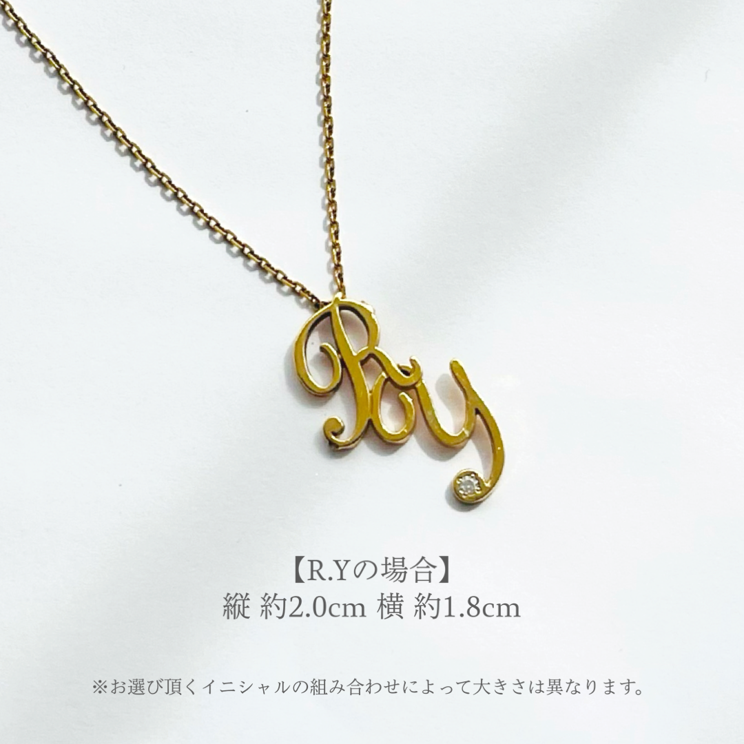 ダブルイニシャルネックレス