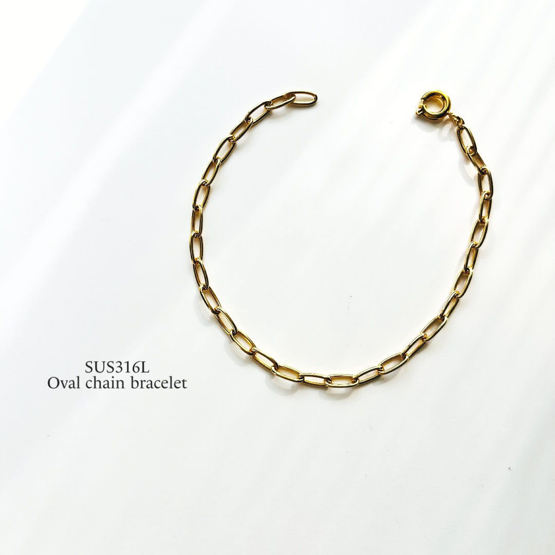 ovalチェーンブレスレット