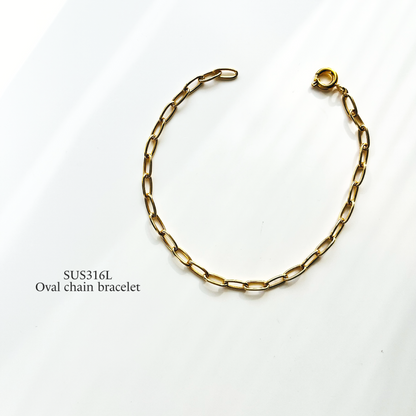 ovalチェーンブレスレット