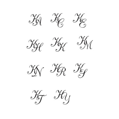 SINGLE販売/ダブルイニシャルピアス【K】＋【】