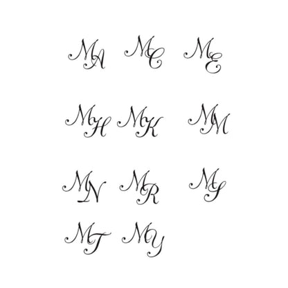 SINGLE販売/ダブルイニシャルピアス【M】＋【】